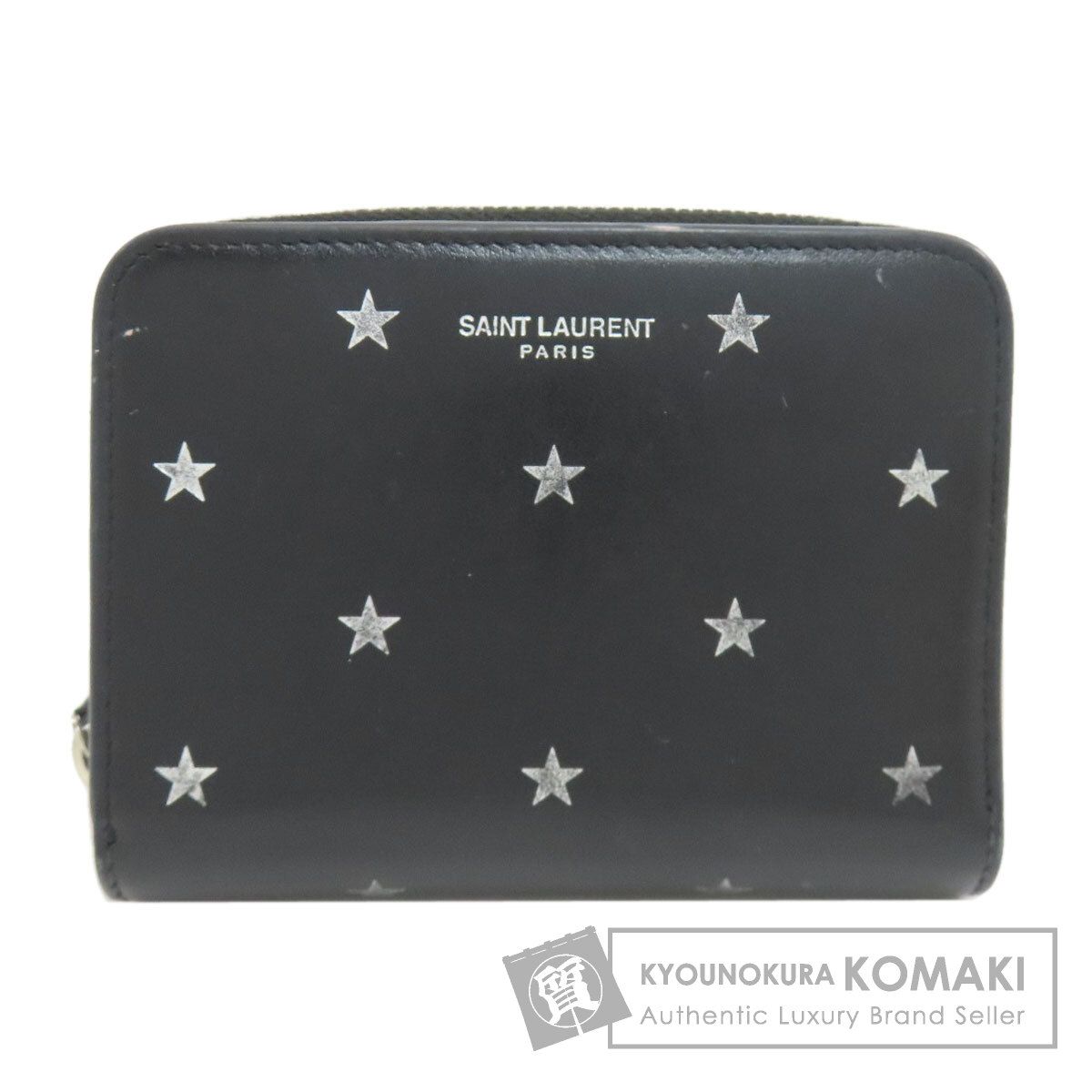 SAINT LAURENT サンローラン スターモチーフ 二つ折り財布（小銭入れあり） レザー レディース [中古]