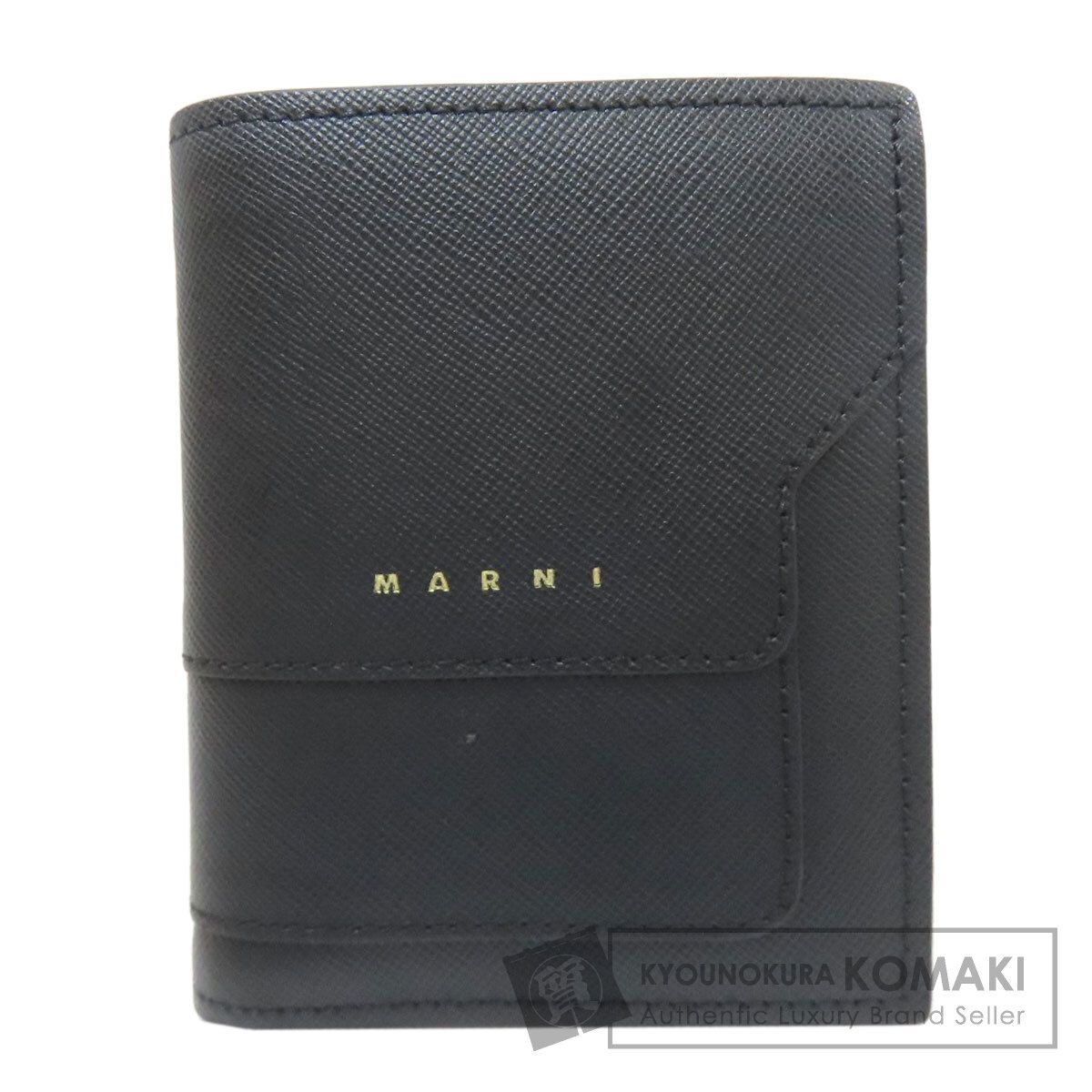 MARNI マルニ ロゴ 二つ折り財布（小銭入れあり） レザー レディース [中古]