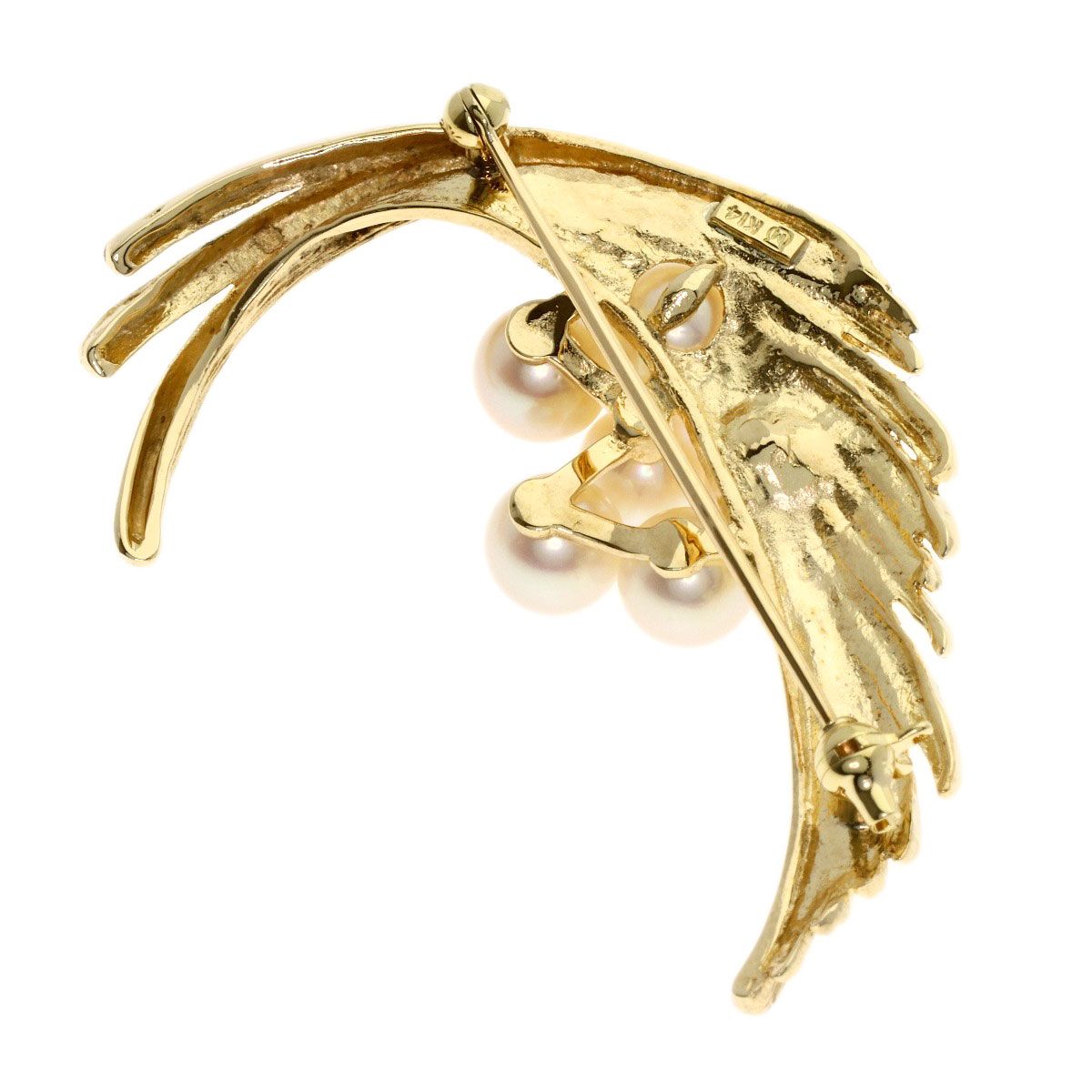 MIKIMOTO ミキモト パール 真珠 ブローチ K14YG レディース [中古