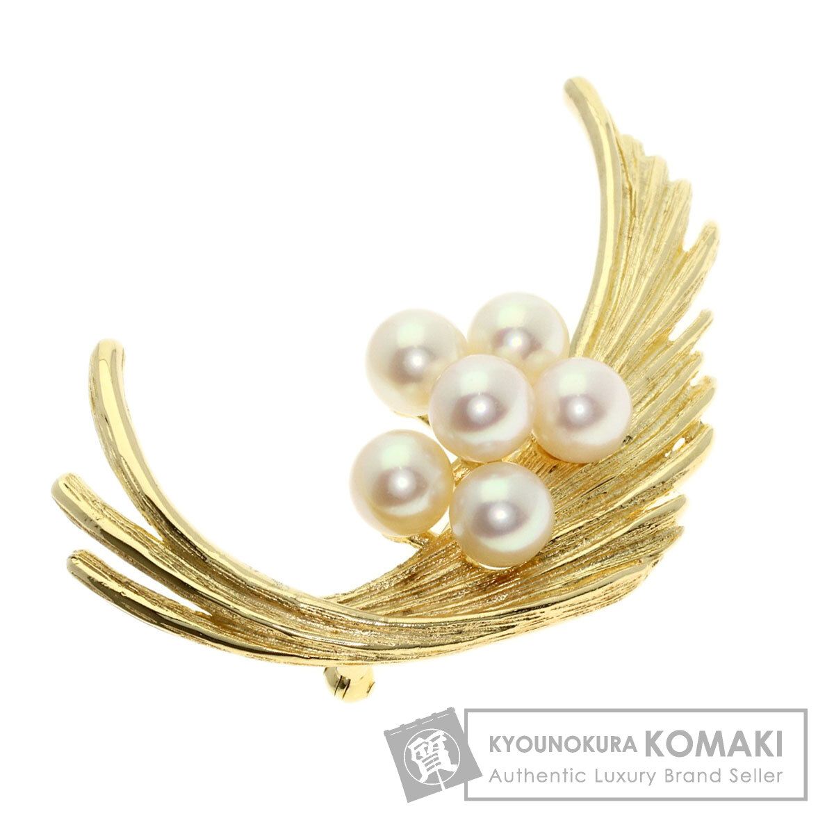 MIKIMOTO ミキモト パール 真珠 ブローチ K14YG レディース [中古]
