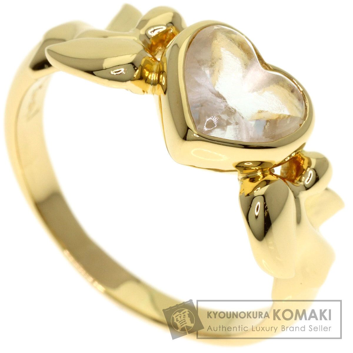 YVES SAINT LAURENT イヴ・サンローラン ハート カラーストーン リング・指輪 K18YG レディース [中古]