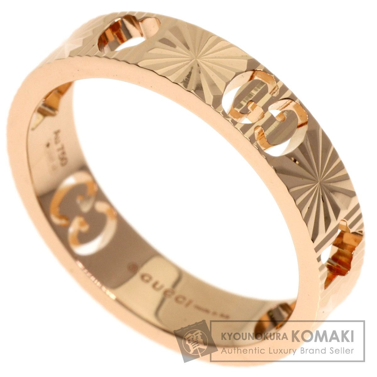 GUCCI グッチ アイコン ハート&スター #9 リング・指輪 K18PG レディース [中古]