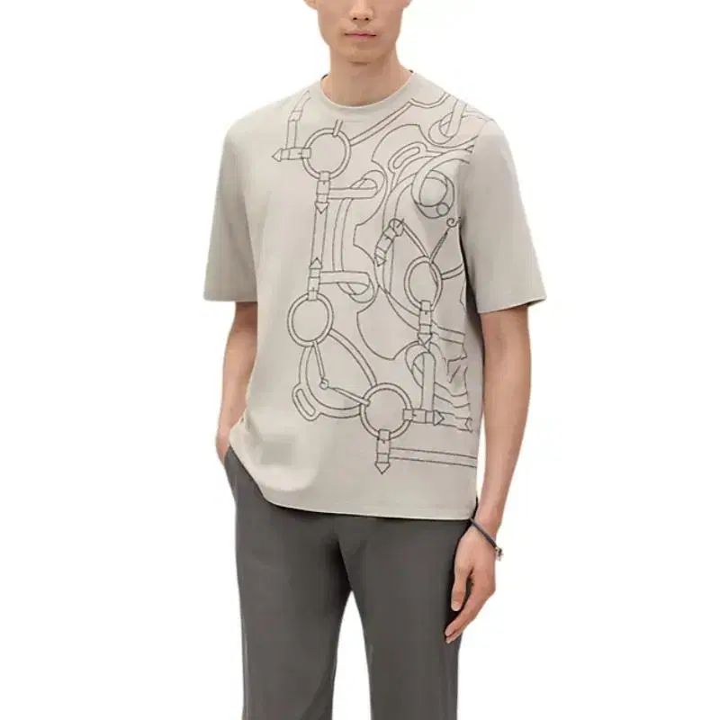 エルメス Eperon d'Or メンズ Tシャツ 半袖 H657790HA0CLA