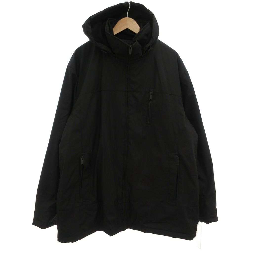 カルバンクライン CALVIN KLEIN タグ付き マウンテンパーカー 中綿ジャケット スタンドカラー XXXL ジップアップ ポケット付き 黒 ブラック /KB ■ECG005