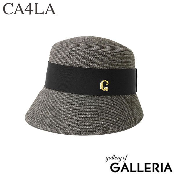 CA4LA クロッシェ 帽子 ハット レディース 麦わら 深め 夏用 カシラ 春夏 春 夏 おしゃれ 麦 カジュアル 上品 きれいめ 女性 リボン ペーパー ダウンブリム 日本製 Main Collection CAMILA6 KTZ02690 GRAY