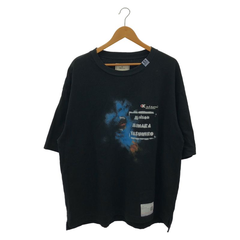 【中古】MIHARA YASUHIRO S/S Tee ブラック サイズ48 A10TS703 ミハラ ヤスヒロ[24]