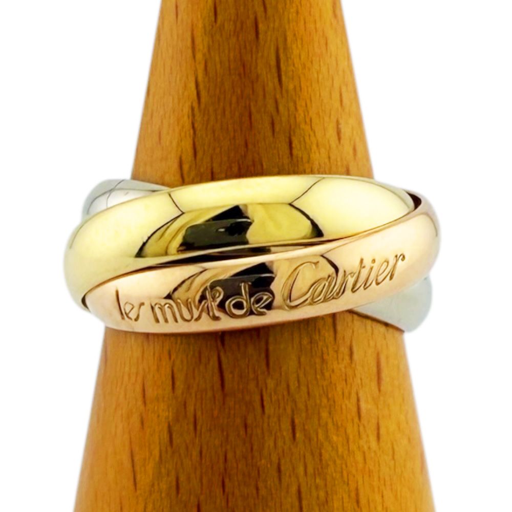 カルティエ トリニティ リング 指輪 9.5号 18金 K18イエローゴールド レディース CARTIER 中古 カルティエ