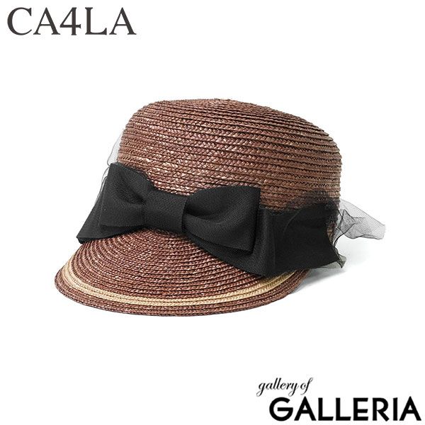 CA4LA キャスケット 帽子 レディース 麦わら 深め 夏用 カシラ 春夏 春 夏 おしゃれ 麦 カジュアル 上品 きれいめ 女性 リボン 日本製 Main Collection WHEAT KTZ02675 BROWN