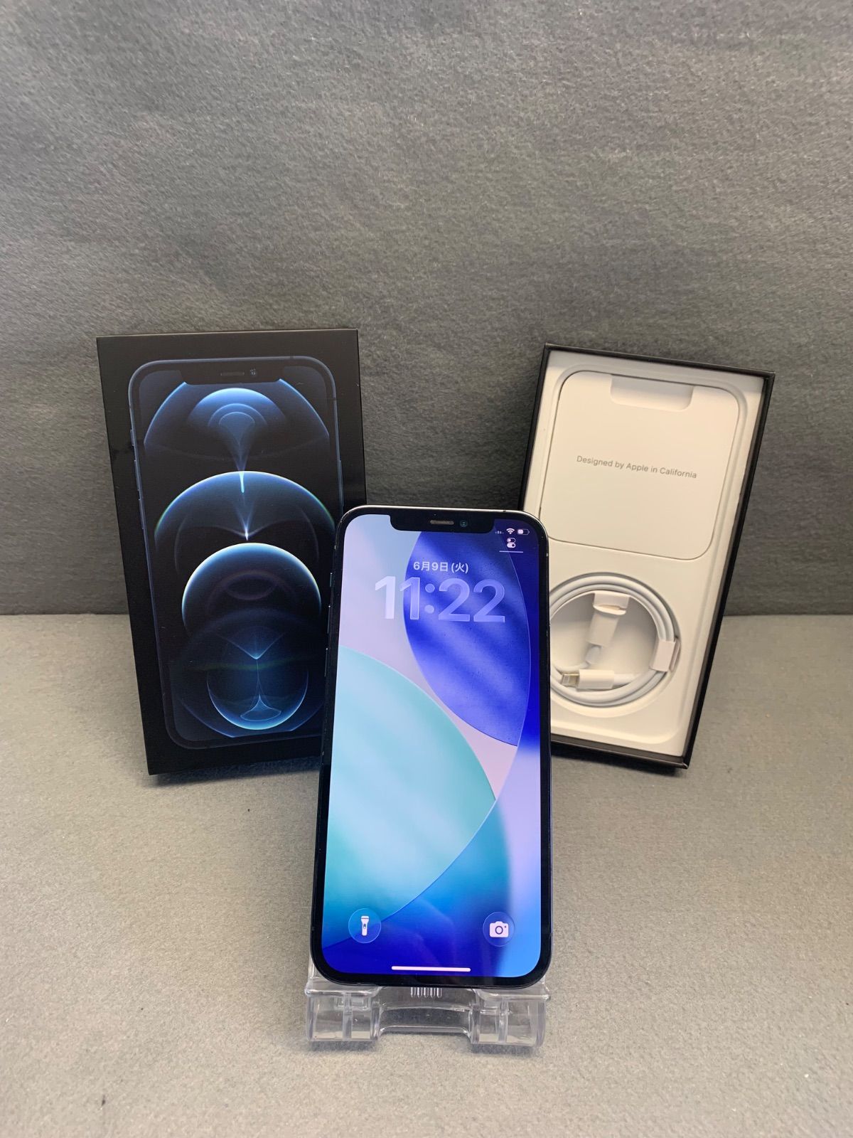 超美品 国内版 SIMフリー iPhone12 Pro 128GB パシフィックブルー色