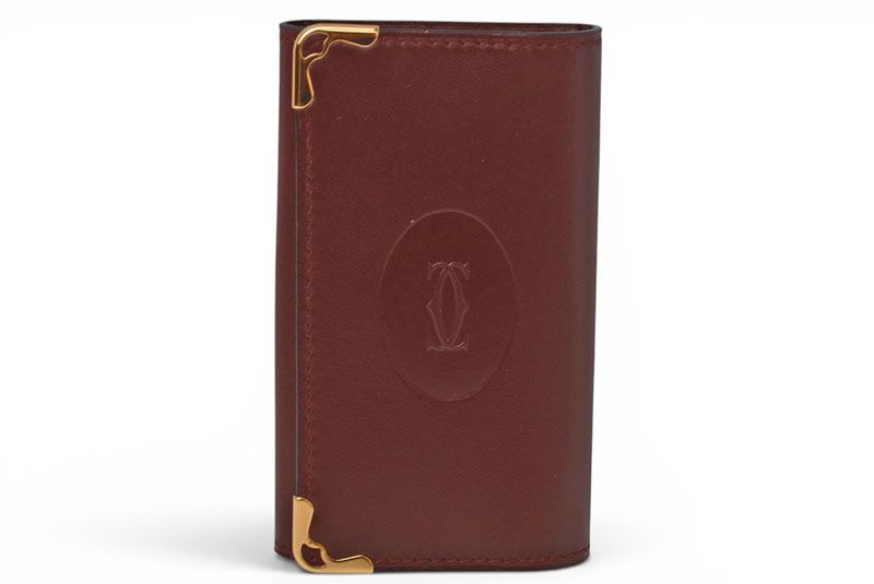 カルティエ キーケース/キーホルダー ヴィンテージ Cartier 6連 マスト ドゥ カルティエ ボルドー 2Cロゴ L300092 【中古】