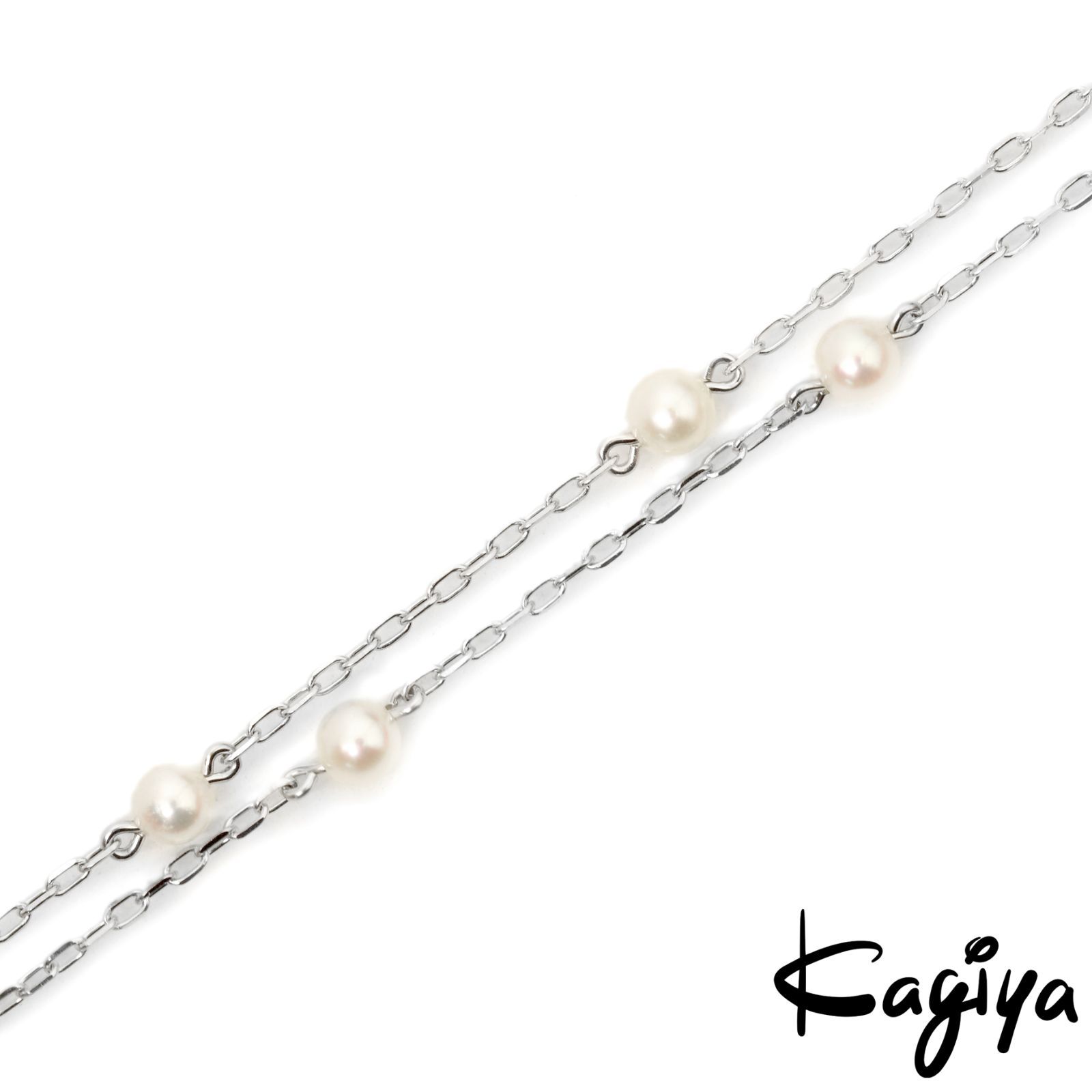 MIKIMOTO ミキモト K18 蝶モチーフ パール ダイヤ ネックレス 5.9g WG ホワイトゴールド バタフライ ダイヤモンド レディース ジュエリー アクセサリー