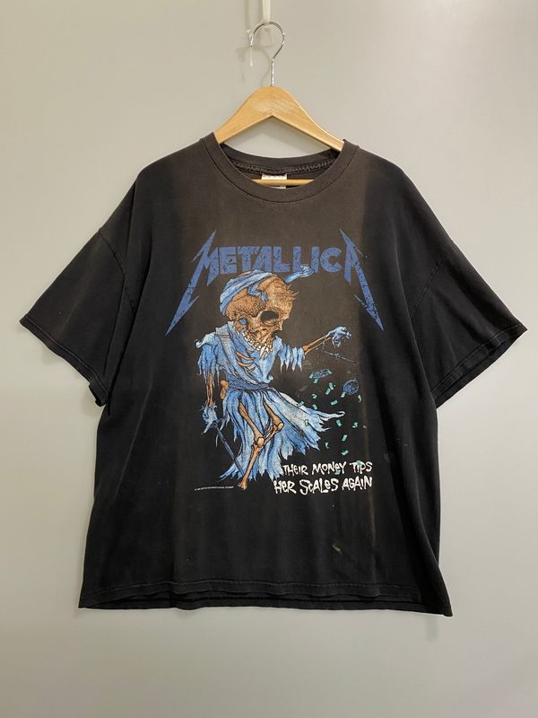 METALLICA メタリカ PUSHEAD 1994 DORIS TEE ショートスリーブTシャツ 半袖Tシャツ トップス 【146-260609-yn-11-min】