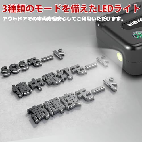 ☆新品☆PSE認証済 12V 車用ジャンプスターター エンジンスターター スマートクリップ 車緊急始動 ピーク電流200A 大容量&緊急時/車載用LEDライト内蔵 ブラック 1a69776b ☆新品☆PSE認証済 12V 車用ジャンプスターター エンジンスターター スマートクリップ 車緊急始動 ピーク電流200A 大容量&緊急時/車載用LEDライト内蔵 ブラック 1a69776b