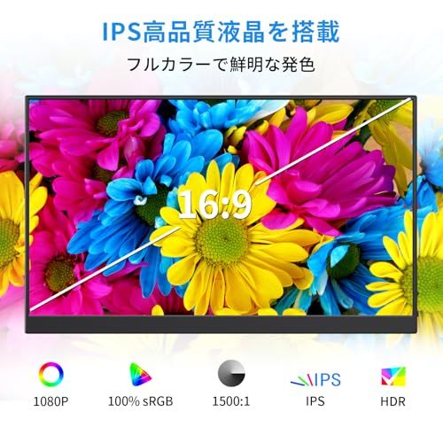 ☆新品☆KEEPTIME 覗き防止フィルター付き モバイルモニター 15.6インチ 1920×1080 ポータブルディスプレイ IPSパネル 非光沢 薄型・軽量 マグネット式カバー 液晶保護フィルム USB Type-C・ミニHDMI対応 P 59368158