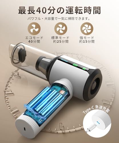 ☆新品☆BeeTool ハンディクリーナー 多機能 【3種吸引モード＆ディスプレイ搭載】50000Pa 驚きの吸引力 車用掃除機 コードレス 吹き飛ぶ/吸い込む/空気入れ/空気抜き ハンディ掃除機 強力吸引力 保護装置付 急速充電 長時間稼働 84035995