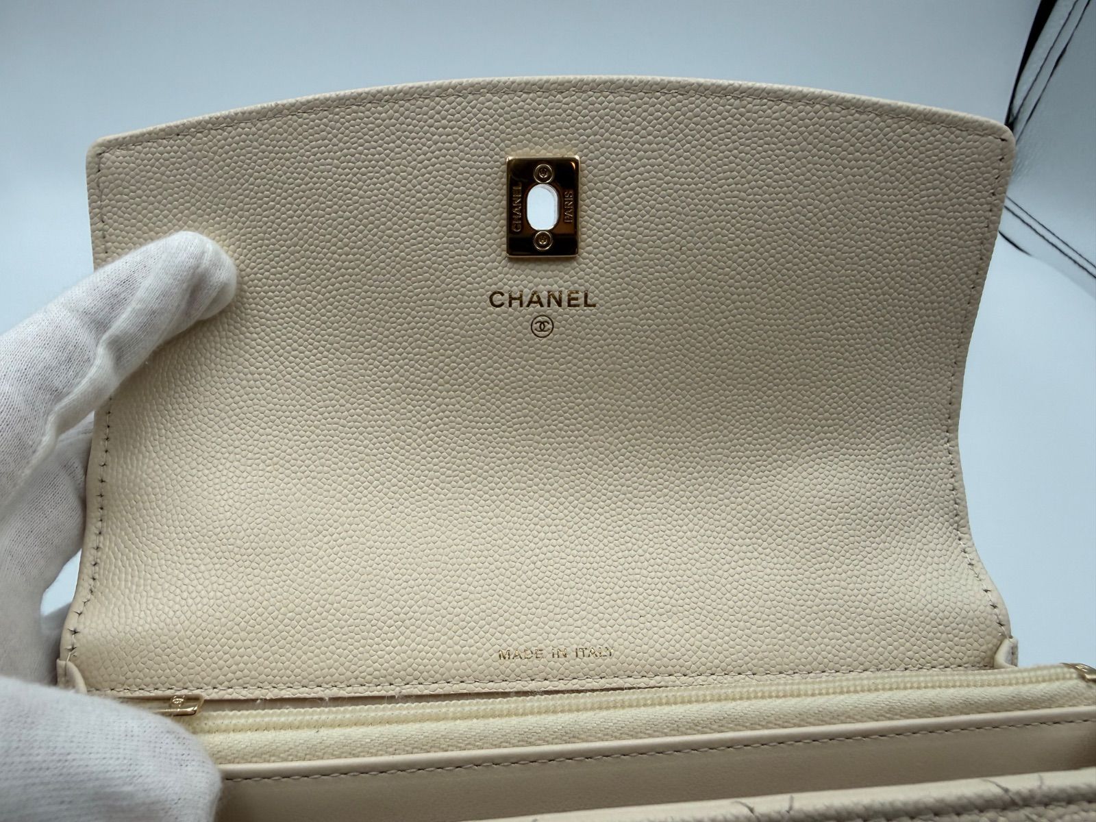 CHANEL キャビアスキン トップハンドル2WAYチェーンショルダーバッグ CHANEL キャビアスキン トップハンドル2WAYチェーンショルダーバッグ