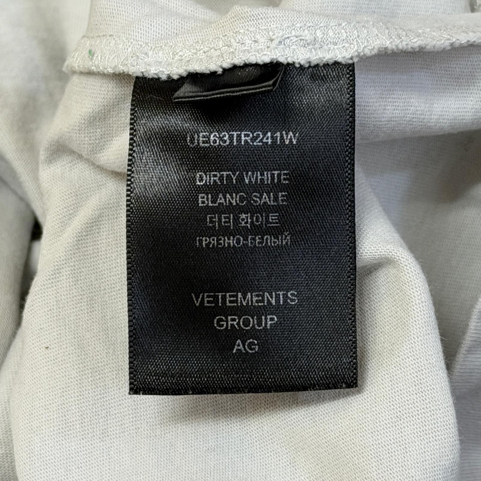 VETEMENTS EMBROIDERED AFTERLIFE T-SHIRT エンブロイダリーアフターライフTシャツ 半袖カットソー ヴェトモン UE63TR241W グレー M （6814M）
