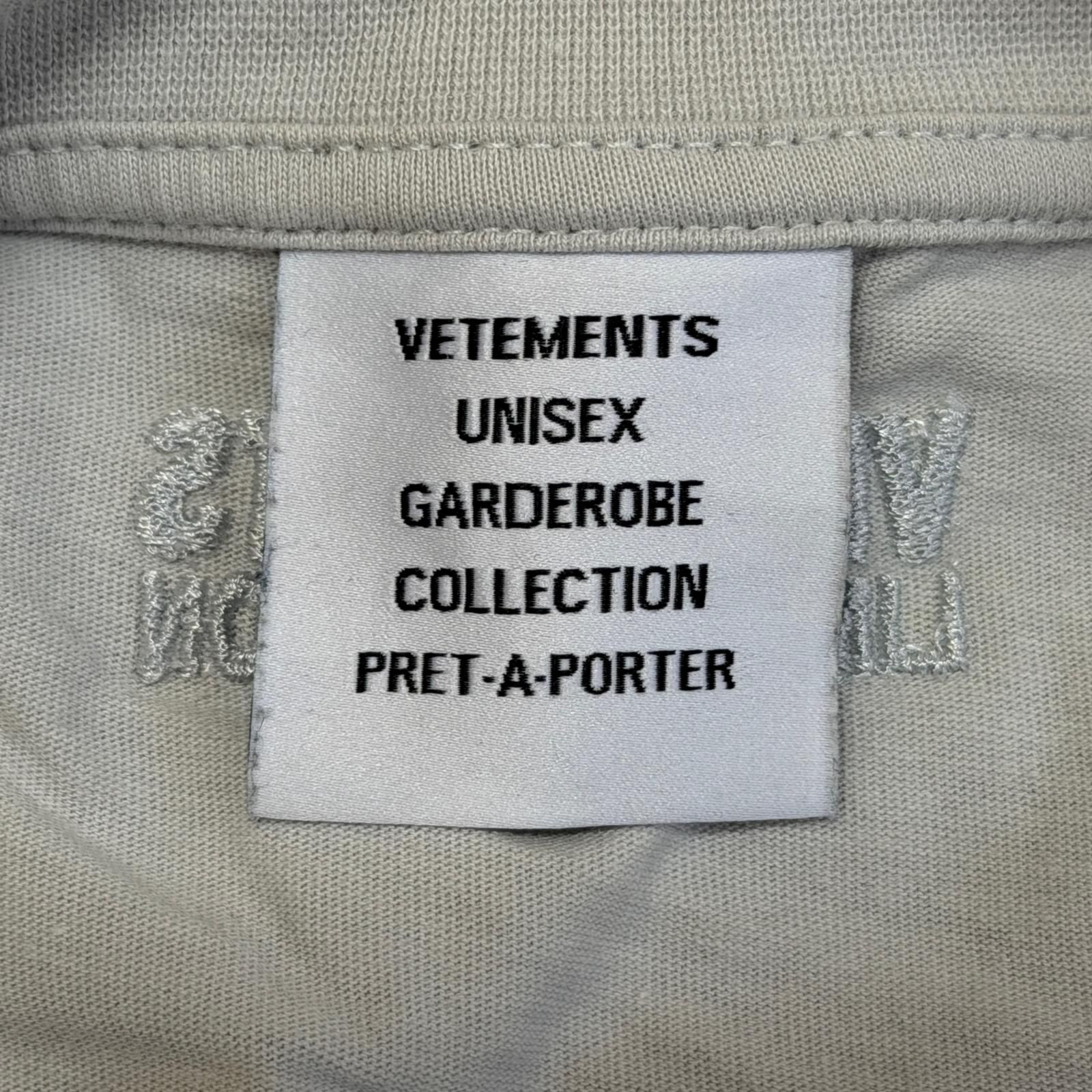 VETEMENTS EMBROIDERED AFTERLIFE T-SHIRT エンブロイダリーアフターライフTシャツ 半袖カットソー ヴェトモン UE63TR241W グレー M （6814M）
