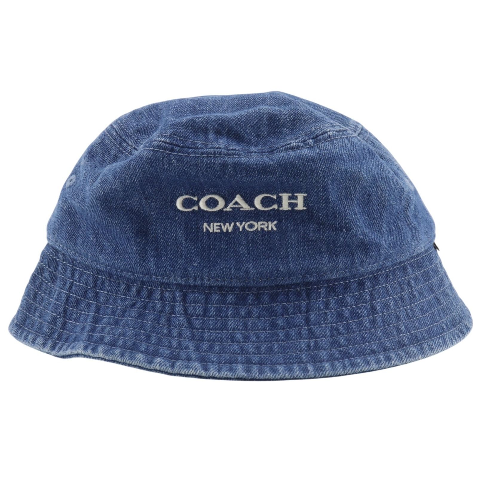 【COACH】コーチ バケットハット ロゴ デニム 青 レディース ハット