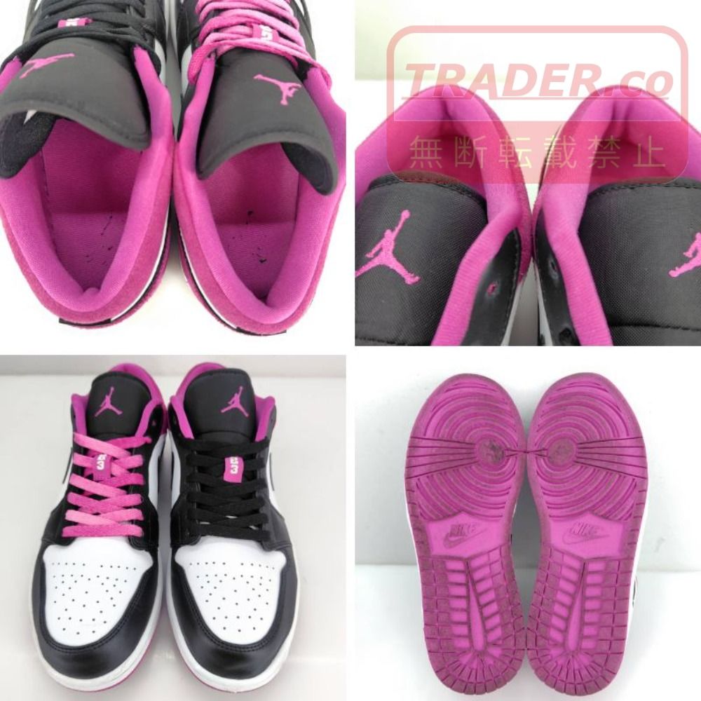 05w21665 ナイキ NIKE エアジョーダン 1 ロー SE AIR JORDAN 1 LOW SE ブラック/アクティブ フューシャ 28.5cm US10.5 UK9.5 メンズ スニーカー CK3022-005 【中古品】