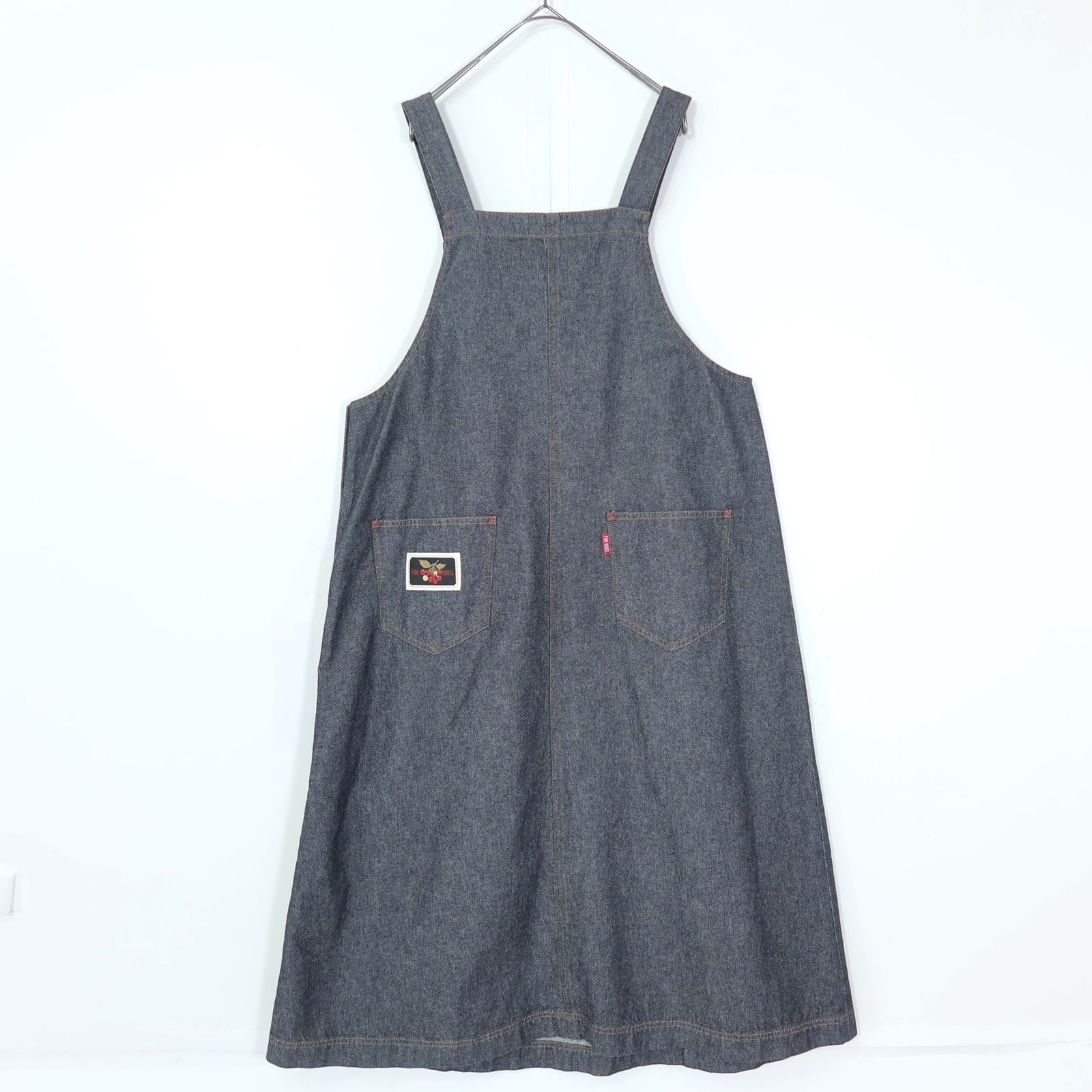【美品】ピンクハウス★チェリー刺繍使い♪デニムサロペットスカート 黒系 サイド全開 2025年製 z20916 【美品】ピンクハウス★チェリー刺繍使い♪デニムサロペットスカート 黒系 サイド全開 2025年製 z20916