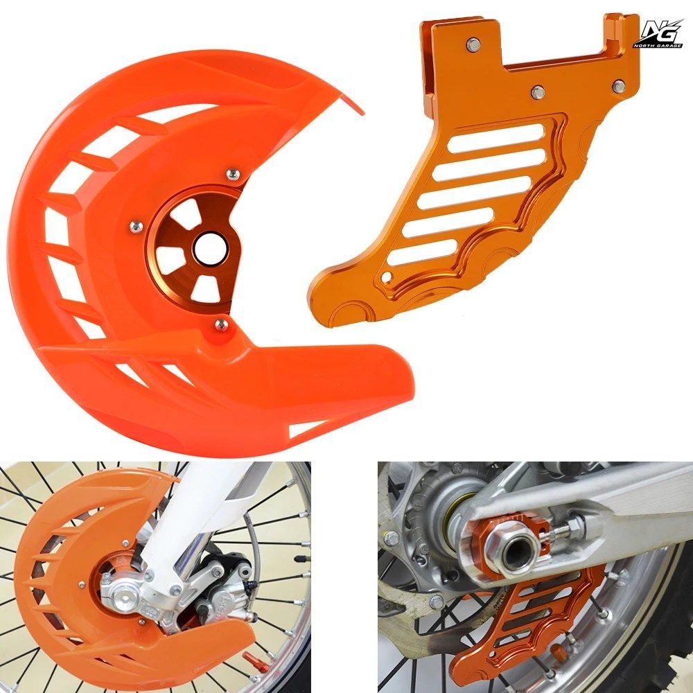 フロント/リアブレーキディスクガードプロテクター KTM 125 200 250 300 530 SX SXF XC XCF 15-19 EXC EXCF 2016 - 19