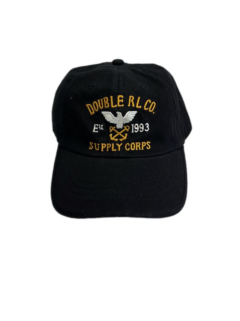 ラルフローレン RalphLauren RRL ロゴ刺繍 黒 帽子 メンズ帽子 キャップ ブラック 101hat-232