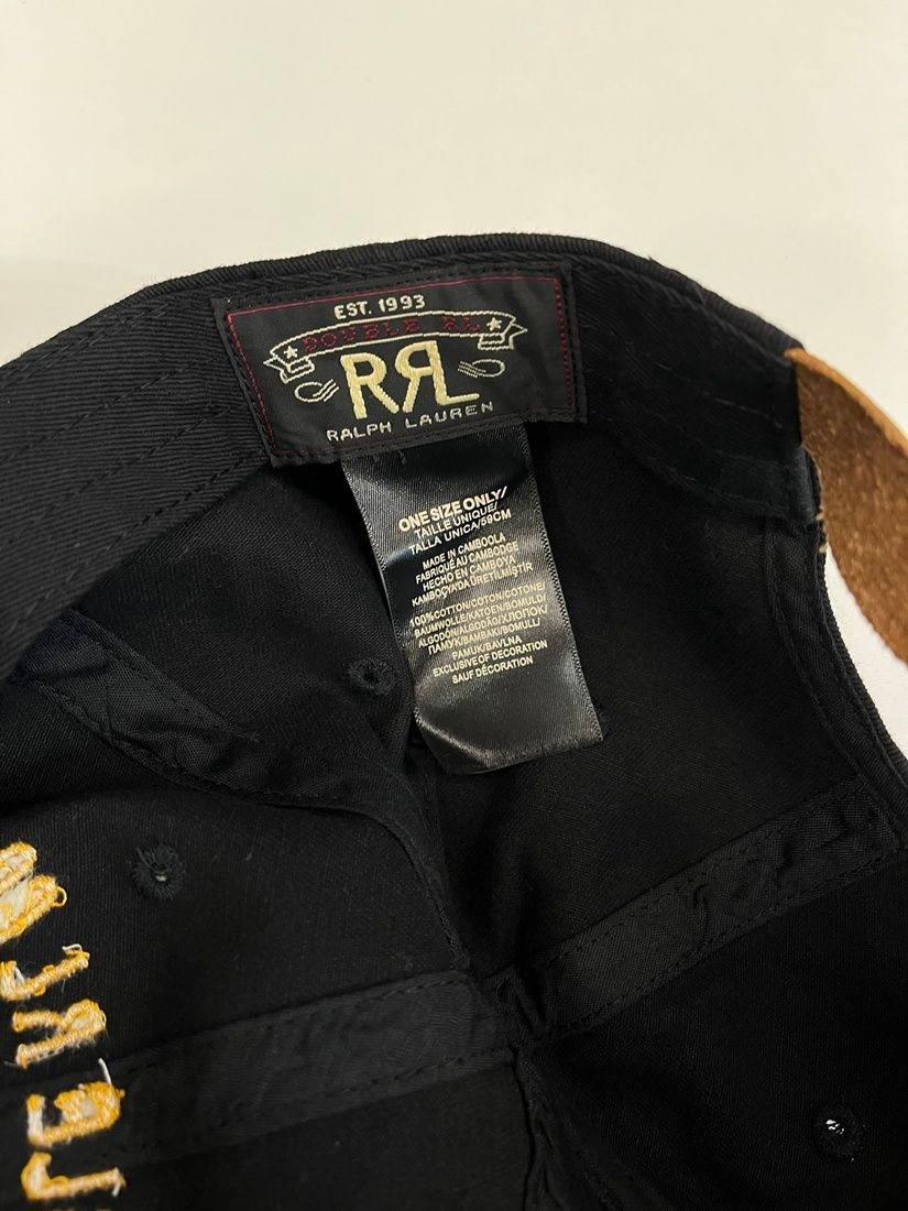 ラルフローレン RalphLauren RRL ロゴ刺繍 黒 帽子 メンズ帽子 キャップ ブラック 101hat-232