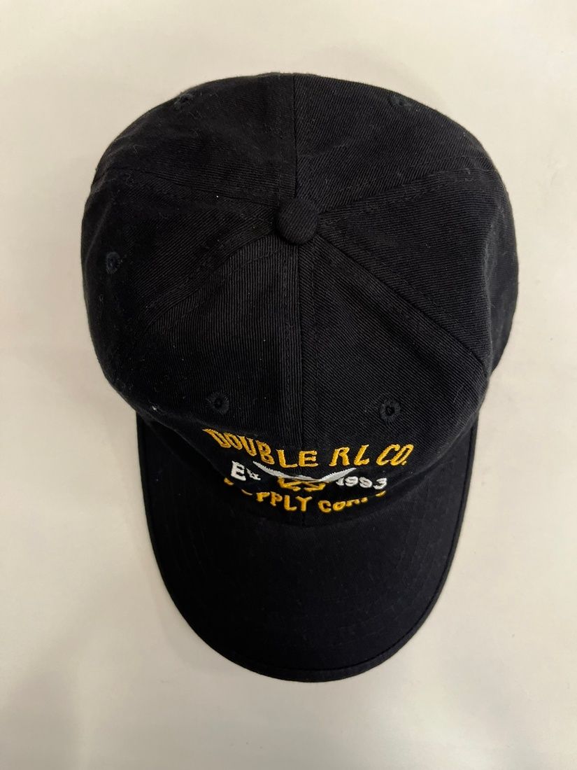ラルフローレン RalphLauren RRL ロゴ刺繍 黒 帽子 メンズ帽子 キャップ ブラック 101hat-232