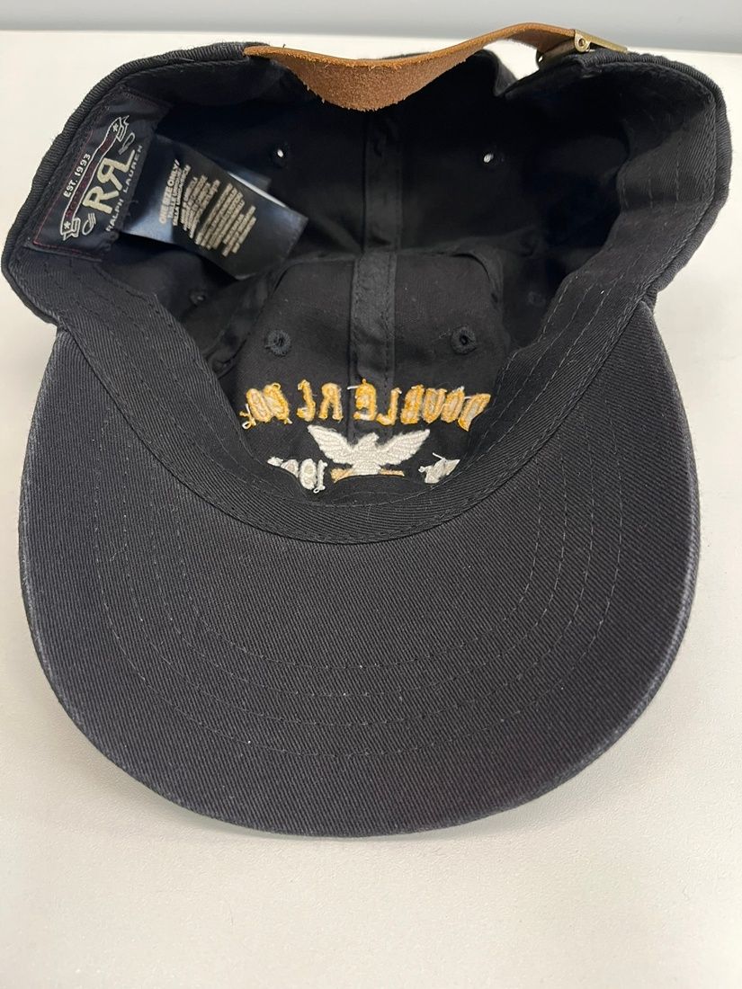 ラルフローレン RalphLauren RRL ロゴ刺繍 黒 帽子 メンズ帽子 キャップ ブラック 101hat-232