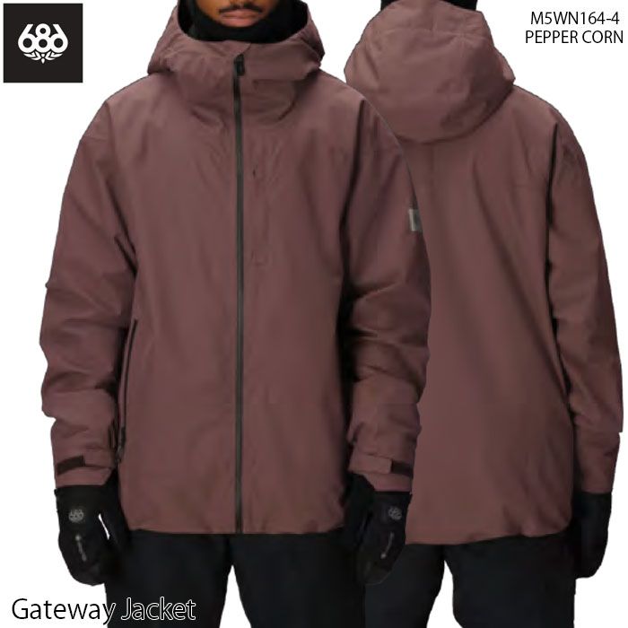 Lサイズのみ スノーウェア ジャケット メンズ 25-26 686 Gateway Jacket PEPPERCORN スノーボード スキー スノボ M5WN164 ロクハチロク 日本正規品