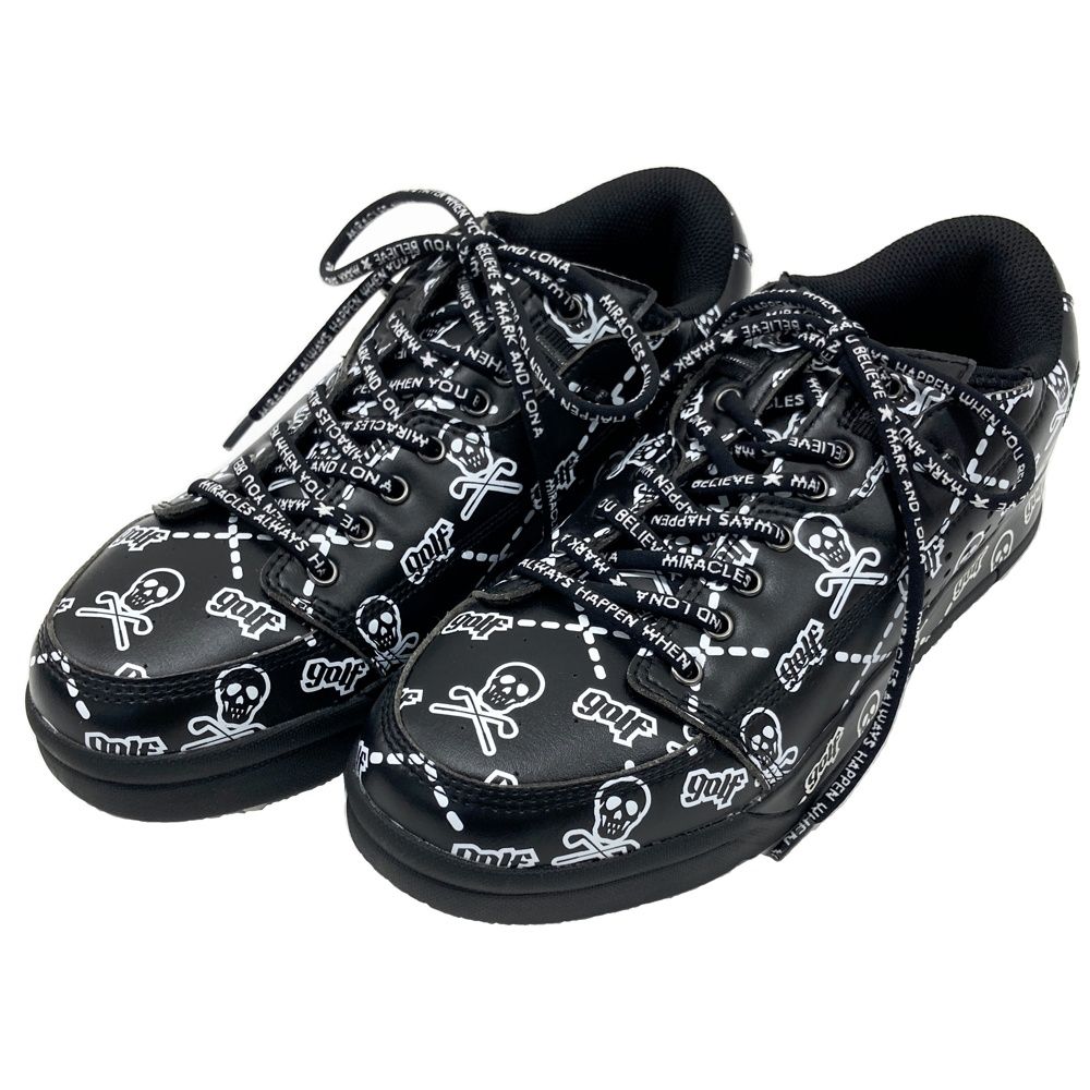 MARK&LONA マークアンドロナ × gravis スパイクレスゴルフシューズ 総柄 ブラック系 26 [240101690990] ゴルフウェア メンズ ストスト