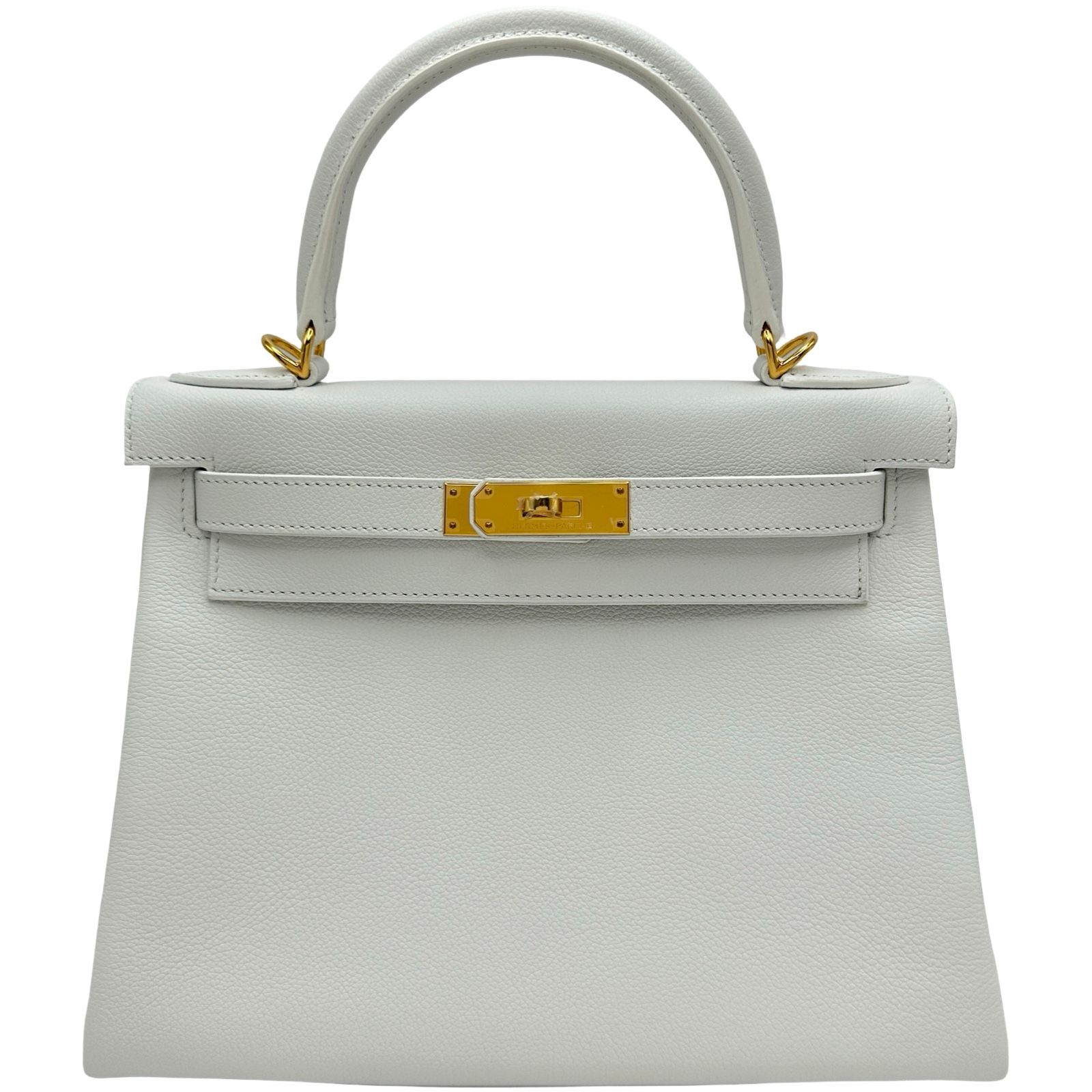 エルメス HERMES ケリー28 内縫い W刻印 ニューホワイト W刻印 レディース ショルダーバッグ
