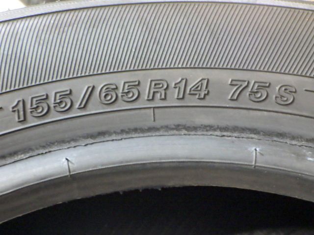 【F220】E◆送料無料◆2025年製造 約9部山 ◆YOKOHAMA BluEarth-ES ES32◆155/65R14◆2本 26103460