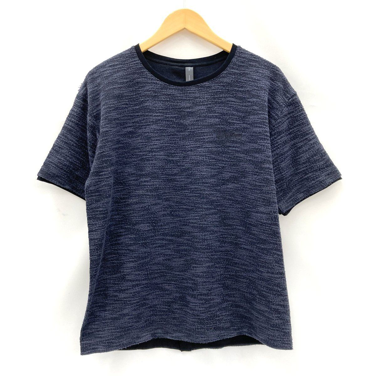 muta wjk ムータ ダブルジェイケイ Tシャツ ニットジャガード リラックス半袖 702 mw02i knit jacquard relax S/S Sサイズ ブラック トップス ★SS619