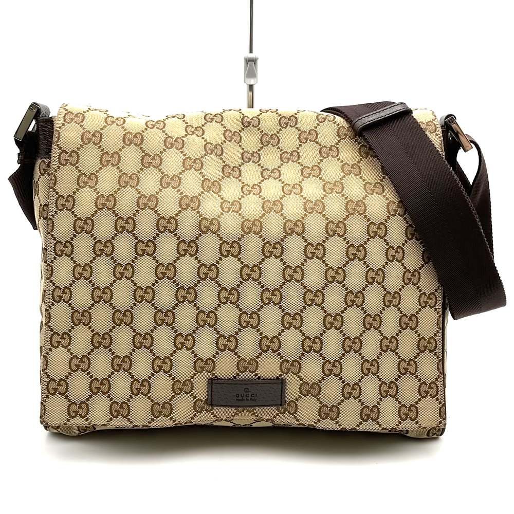 GUCCI グッチ 146236 ショルダーバッグ GGキャンバス ブラウン レディース