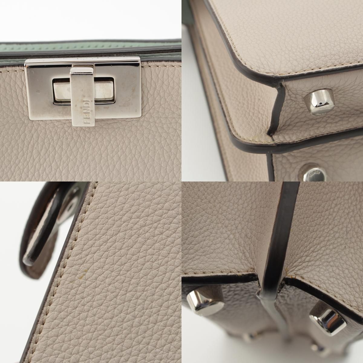 フェンディ ピーカブー アイシーユー レザー 2WAY ショルダー ハンドバッグ 7VA530 ベージュ【中古】