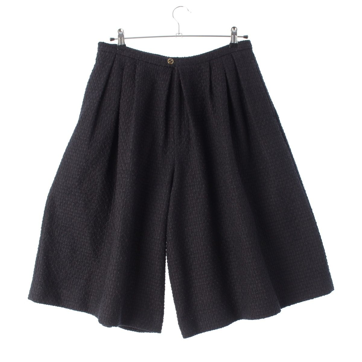 グッチ ツイード ワイド パンツ ボトムス 709410 ブラック 44【中古】
