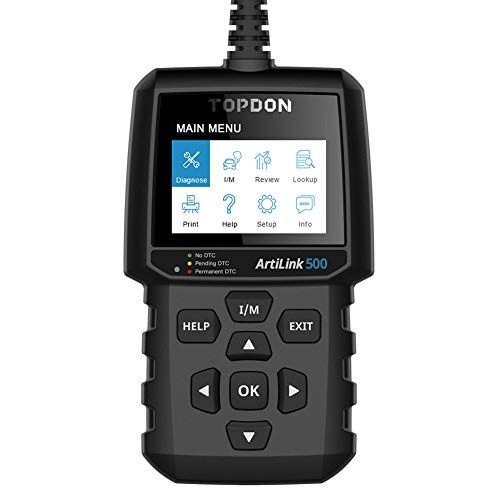 TOPDON AL500 obd2 故障診断機 自動車スキャンツール obd2コードリーダー フルobd2機能 OBD2システムの故障コードの読取/消去 チェックエンジンランプの消灯 【日本語表示】kk