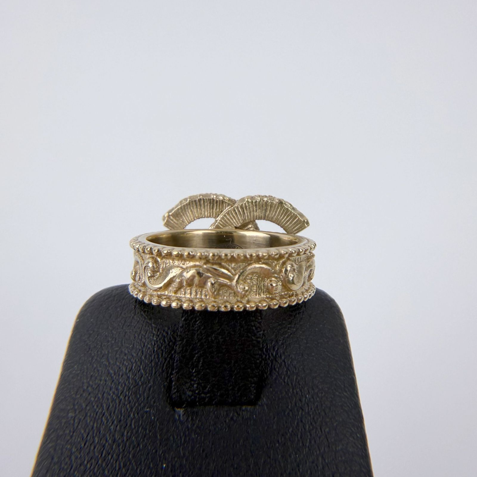 中古】CHANEL シャネル ココマーク オーナメント ワイドリング B13C 