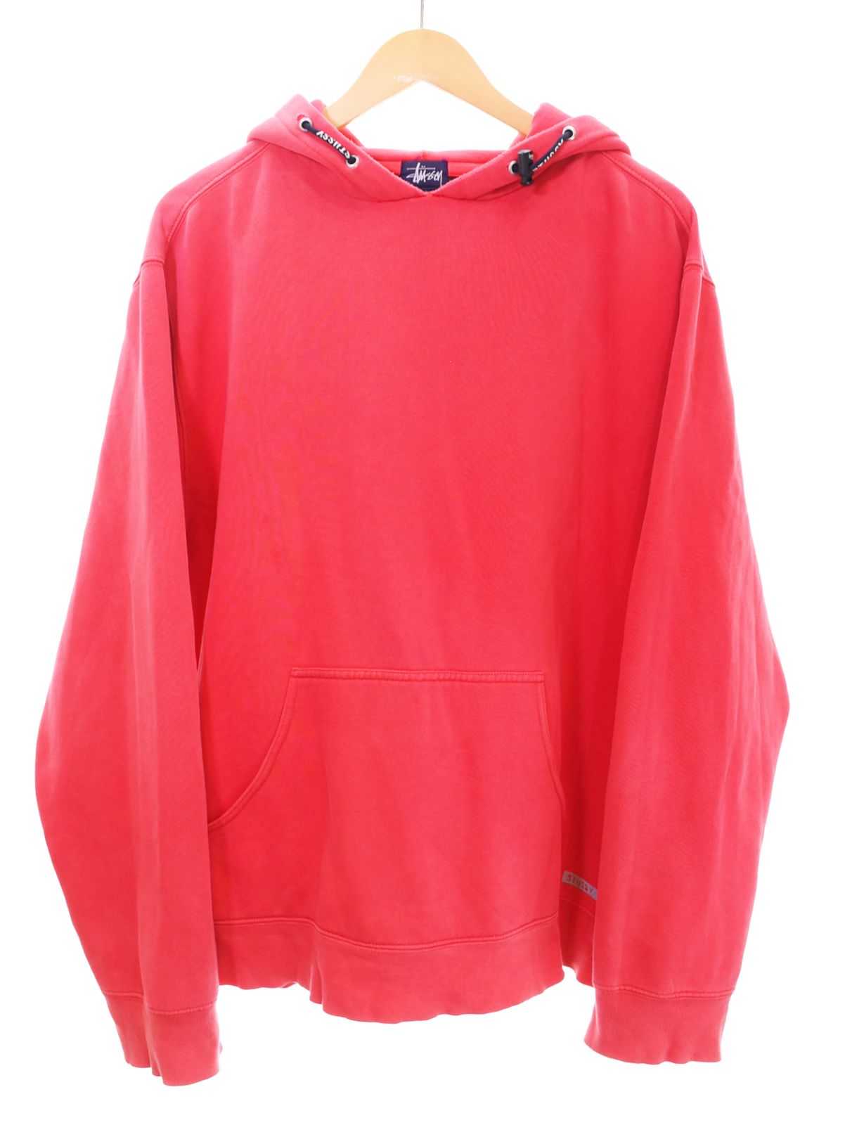 ステューシー STUSSY OLD 90s- 紺タグ Sweat Pullover Hoodie スウェット プルオーバー フーディー パーカー L パーカ レッド Lサイズ 103MT-4781