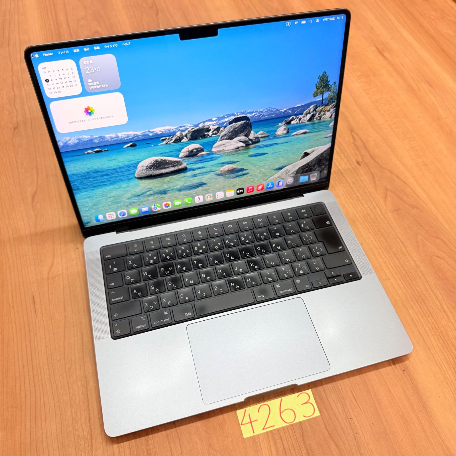 【動作確認済】 MacBook pro 14インチ 2021 Apple M1 pro 16GB 1TB 動画編集可 カメラ内蔵 ノートPC SSD搭載 macOSインストール済 【4263】