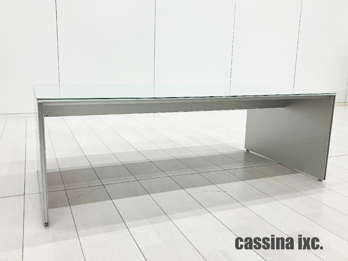 cassina ixc /カッシーナ イクスシー■エアフレーム センターローブル■ガラス天板■W1680