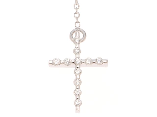 JEWELRY ジュエリー ジュエリー K18WG/D0.55/6.2g 貴金属･宝石 ﾈｯｸﾚｽ ネックレス K18ホワイトゴールド K18WG/ダイヤモンド シルバー レディース【中古】436