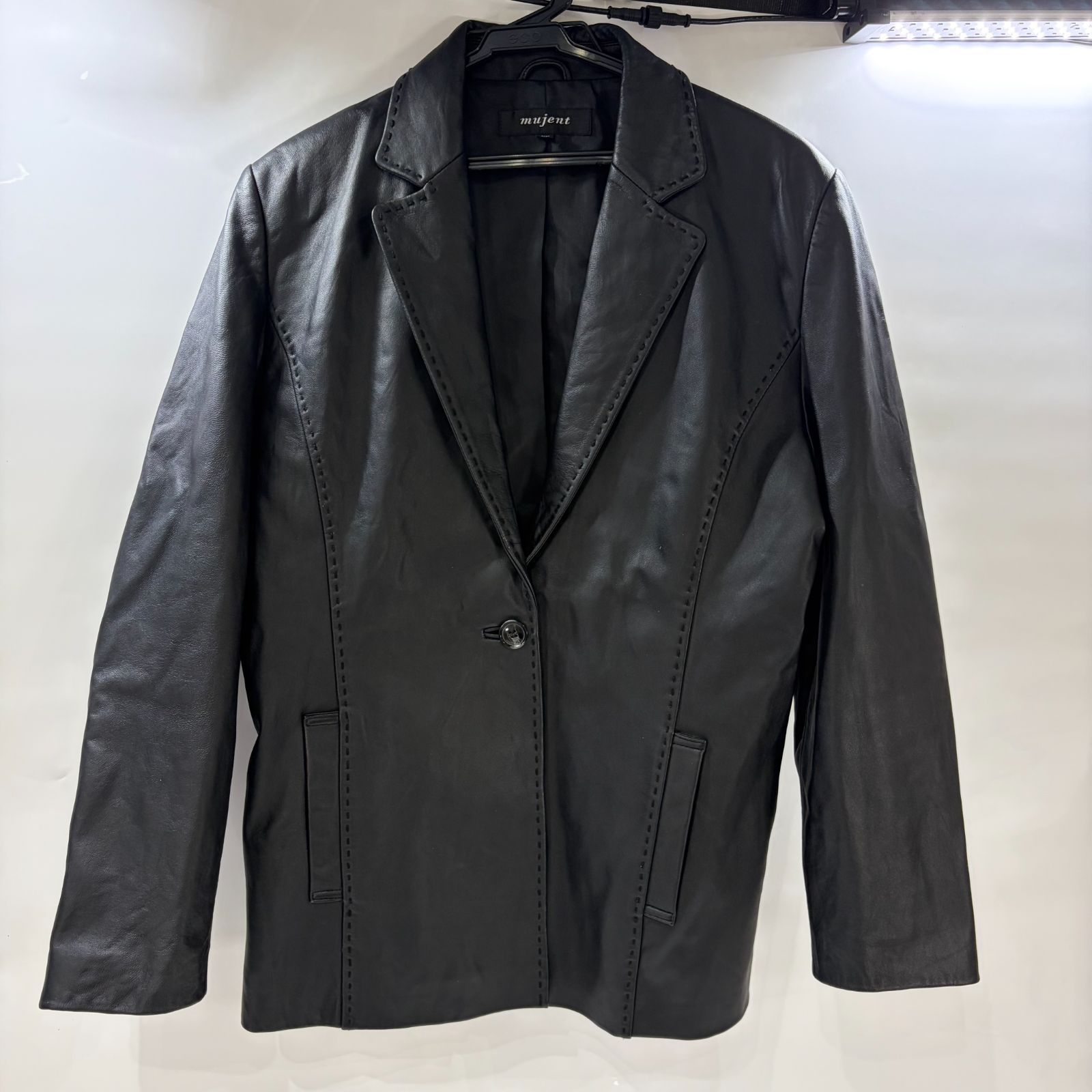 NC3794 mujent ミュージェント レザー ジャケット コート ラムレザー 