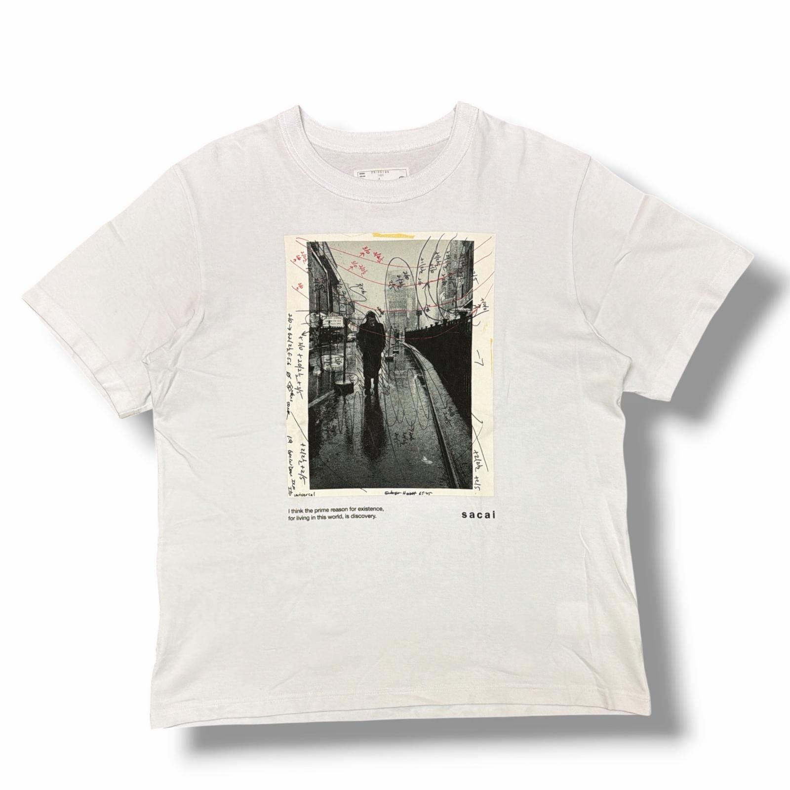 参考上代28600円 sacai 25SS James Dean Photo T-Shirt フォトプリントTシャツ 半袖カットソー サカイ 25-0919S ホワイト 4 （13245M）