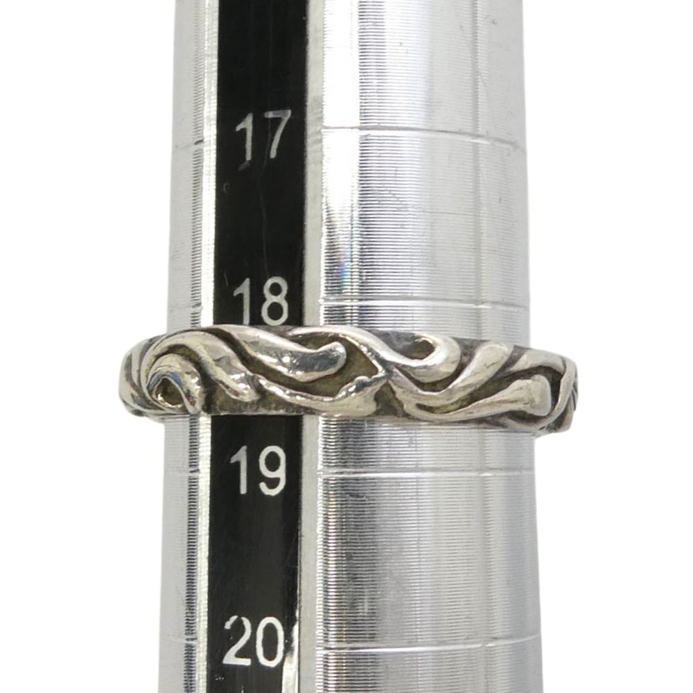 A&G エーアンドジー スクロール リング シルバー系 約18.5号【中古
