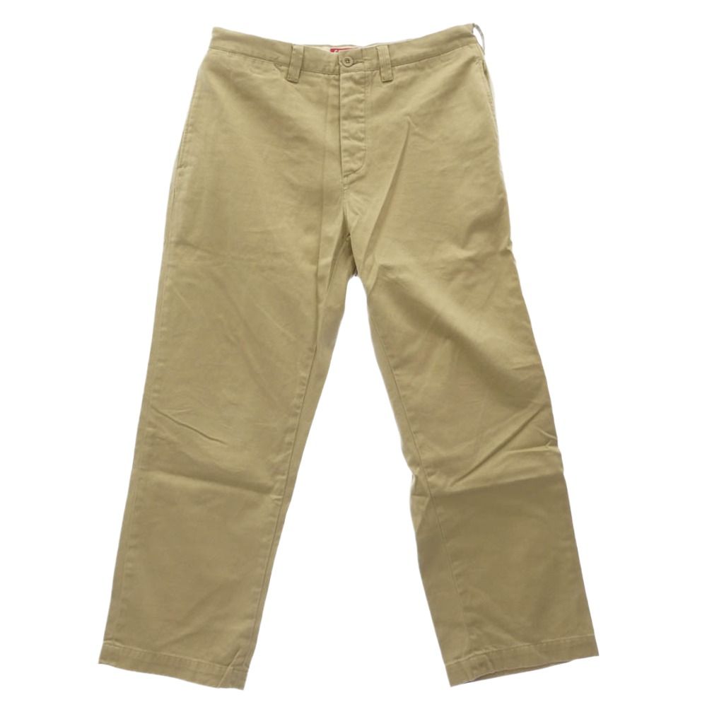 Supreme シュプリーム 23AW Pin Up Chino Pant ロゴ コットン チノ パンツ カーキ ベージュ系 32【中古】