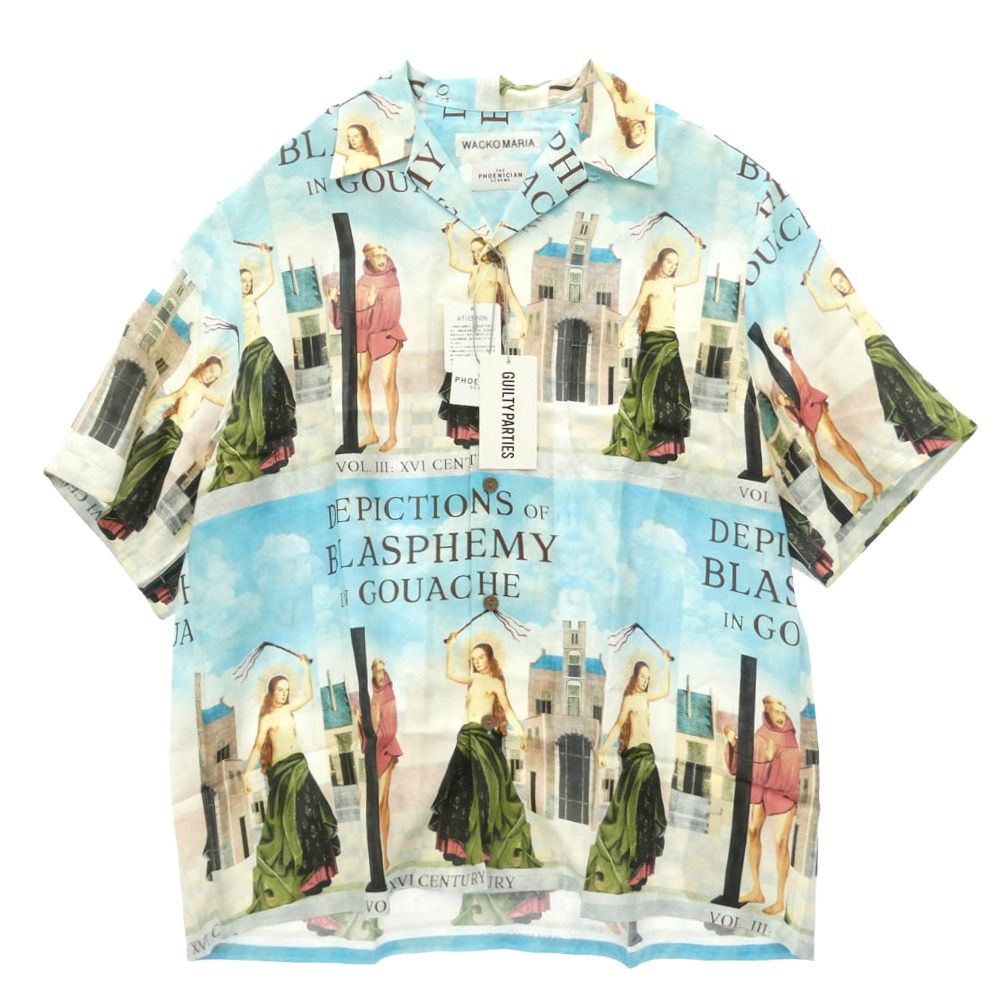 WACKO MARIA ワコマリア 26SS TPS-WM-HI05 T.P.S. S/S HAWAIIAN SHIRT TYPE-5 ハワイアン アロハ 開襟 オープンカラー 半袖 シャツ Lサイズ マルチカラー系 L【新古品】【未使用】【中古】