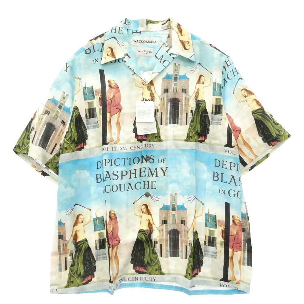 WACKO MARIA ワコマリア 26SS TPS-WM-HI05 T.P.S. S/S HAWAIIAN SHIRT TYPE-5 ハワイアン アロハ 開襟 オープンカラー 半袖 シャツ Mサイズ マルチカラー系 M【新古品】【未使用】【中古】